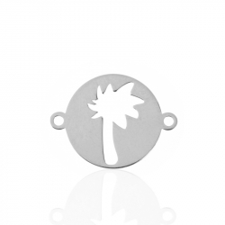 Silver Connectors Connector - Palm Tree 12mm