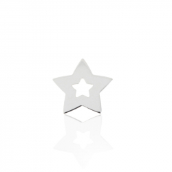Entrepiezas Plata Lisa Entrepieza - Estrella 11.5mm