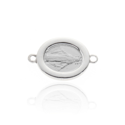 Zwischenstücke Glattes Silber Zwischenstück - Jungfrau 13 x 16 mm