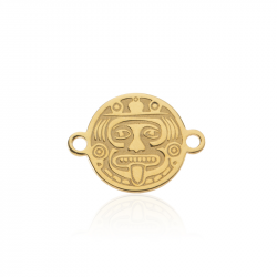 Silver Connectors Connector - Aztec Sun - 13 mm