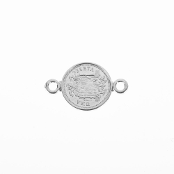 Entrepiezas Plata Lisa Entrepieza - Peseta 12mm