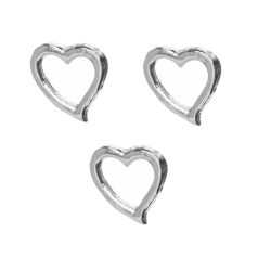 Silver Connectors Connector - Heart 8*9mm