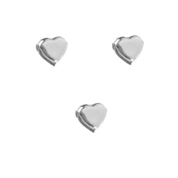 Silver Connectors Connector - Heart 6mm