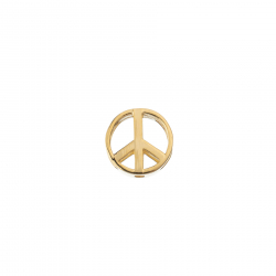 Silver Connectors Peace Symbol Charm - 11mm - Gold Plated and Rose Gold Plated