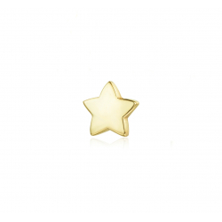 Silver Connectors Connector - Smooth Stars 8mm - Gold Plated