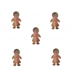 Entrepiezas Plata Mineral Motivo - Niño - 14.5 mm - 5 u - Madre Perla