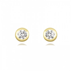 Silver Connectors Silver Zircon Connector - 5 mm - Silver Gold and Rhodium Silver