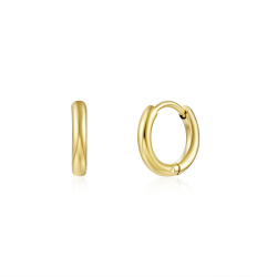 Steel Earrings Hoop Steel Earrings - 12 mm - Gold Plated