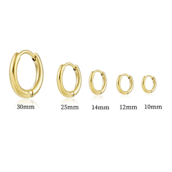 Steel Earrings Hoop Steel Earrings - 12 mm - Gold Plated