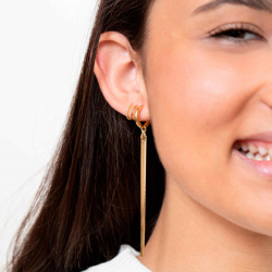 Steel Earrings Steel Earring - 70mm Chain 4mm - Gold Plated