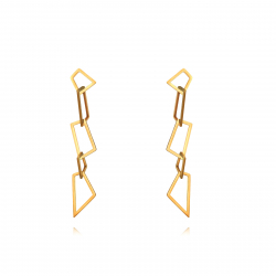 Steel Earrings Shapes Steel - Earrings 67 mm - Gold PLated