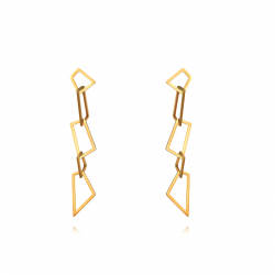 Boucles D'Oreilles Acier Lisse Boucle d'oreille Acier - Formes 67 mm - Dorure Or