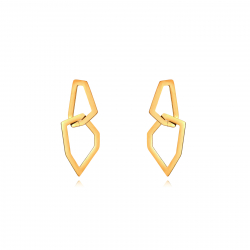 Boucles D'Oreilles Acier Lisse Boucle d'oreille Acier - Formes 50 mm - Dorure Or