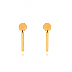 Steel Earrings Shapes Steel - Earrings 50*15mm - Gold PLated