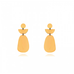Steel Earrings Shapes Steel - Earrings 56 mm - Gold PLated