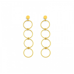 Steel Earrings Steel Earrings - Circles - 75 mm - Color Gold