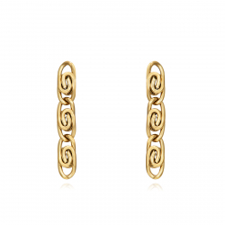 New Arrivals Steel Earring - Link - 33 mm - Gold Plated