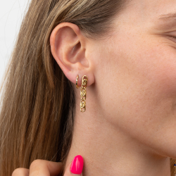 New Arrivals Steel Earring - Link - 33 mm - Gold Plated