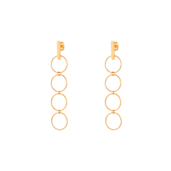 Steel Earrings Steel Earrings - Circles - 58 mm - Color Gold