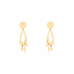 Boucles D'Oreilles Acier Lisse Boucle d'oreille Acier - Formes 60 mm - Dorure Or