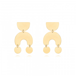 Boucles D'Oreilles Acier Lisse Boucle d'oreille Acier - Formes 48 mm - Dorure Or