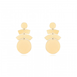 Boucles D'Oreilles Acier Lisse Boucle d'oreille Acier - Formes 70 mm - Couleur Or