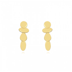 Steel Earrings Steel Earrings - 40 mm - Different shapes Plates - Gold Color and Steel Color