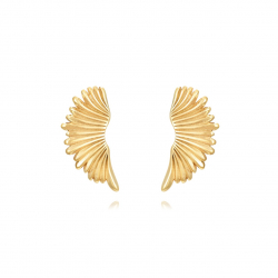 Steel Earrings Steel earrings - Wings 22*10mm - Gold color
