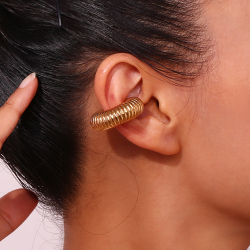 Steel Earrings Steel Earrings - Ear Cuff 30 mm - Gold Color