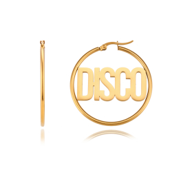 Steel Earrings DISCO Steel Hoop Earring - 40*2 mm - Gold Color