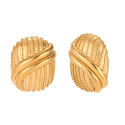 Pendiente Acero Mineral Pendiente Acero Oval - 30*24 mm - Color Oro y Color Acero