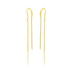 Pendiente Acero Liso Pendiente Acero - Cadena  - 13.6 cm - Color Oro y Color Plata