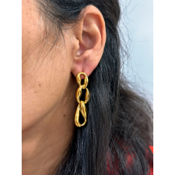 Pendiente Acero Liso Pendientes Acero - Eslabon 51*14mm - Color Oro y Color Plata
