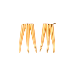 Steel Earrings Steel Earring - 3 Sticks - 32 mm - Gold Color and Silver Color
