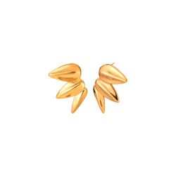 Pendiente Acero Liso Pendientes Acero - Hoja - 45mm - Color Oro y Color Plata