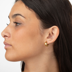 Boucles D'Oreilles Acier Lisse Boucle d’oreille en acier lisse - 15 mm - Couleur or et argent