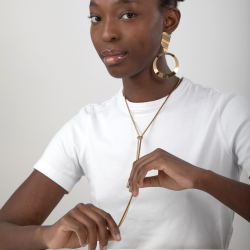 Pendiente Acero Liso Pendiente Acero Liso - Circulo - 87 mm - Color Oro y Color Acero