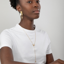 Pendiente Acero Liso Pendiente Acero Liso - Cuenta Gotas - 78 mm - Color Oro y Color Acero