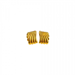 Boucles D'Oreilles Acier Lisse Boucles d'oreilles en acier - 27 mm - Coloris or et acier