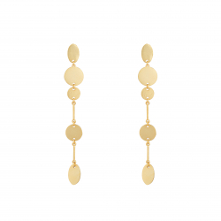 Pendiente Bronce Liso Pendientes Mate - Circulos 73*10mm - Bañado Oro