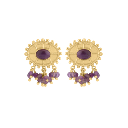 Pendiente Bronce Mineral Pendientes - 32*34mm - Bañado Oro