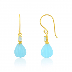 Pendiente Bronce Mineral Pendientes Lágrima - Mineral 36 mm - Color Oro