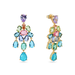 Bronze Stone Earrings Mineral Earrings – 51 mm - Gold-plated