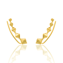 Boucles D'Oreilles Argent Lisse Boucles d'oreilles Climber - Pyramide 22 mm