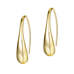 Silver Earrings Drop Earrings - 22 mm - Gold Plated and Rhodium Plated Silver