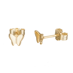 Silver Earrings Butterfly Earrings - 5*3mm - Gold Plated and Rhodium Silver