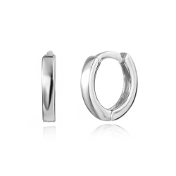 Silver Earrings Hoop Earrings - 10mm - Gold Plated and Rhodium Silver