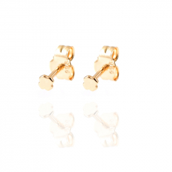 Ohrringe Glattes Silber Ohrringe Kreuz -2,5 mm und 6 mm - Vergoldet und rhodiniertes Silber
