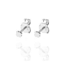 Boucles D'Oreilles Argent Lisse Boucles d'oreilles Croix -2,5 mm et 6 mm - Dorure Or et Argent Rhodié