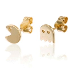 Pendiente Plata Lisa Pendientes PacMan - 6 mm